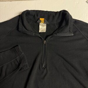 REI Mens XLT Black Polartec Pullover Long Sleeve Outdoor‎ Active Top